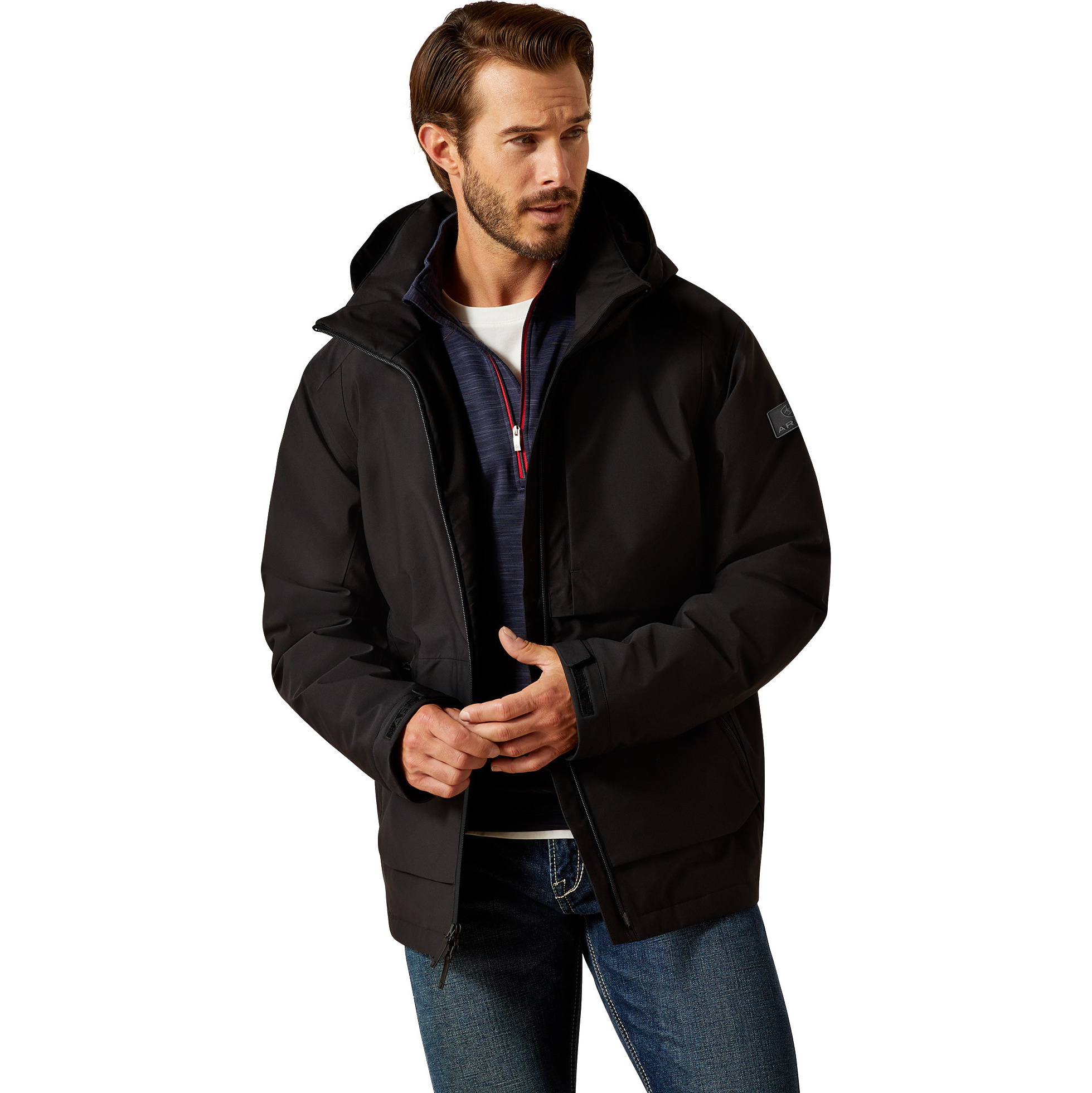 2025 Ariat Herren Outer Banks Wasserdicht Jacke 10062480 - Black